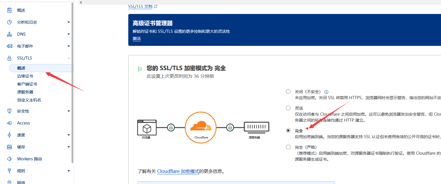 接入cloudflare后网站访问提示重定向过多插图1